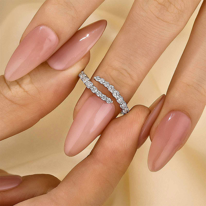 Unique Open Wedding Band Travel Ring In Sterling Silver For Women