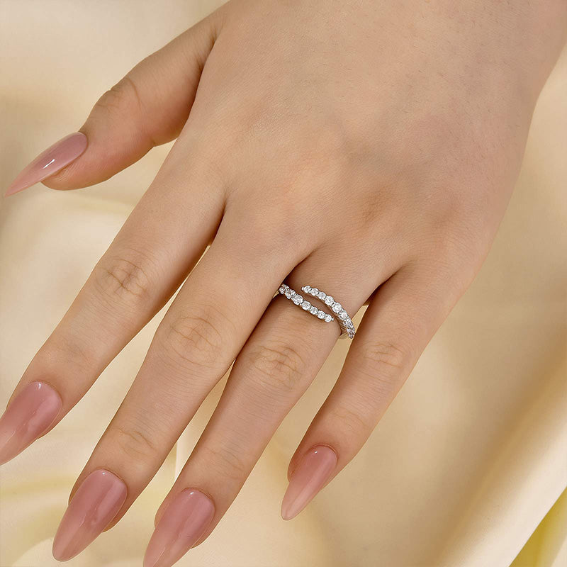 Unique Open Wedding Band Travel Ring In Sterling Silver For Women