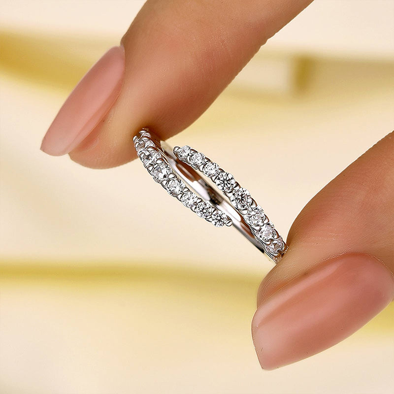 Unique Open Wedding Band Travel Ring In Sterling Silver For Women