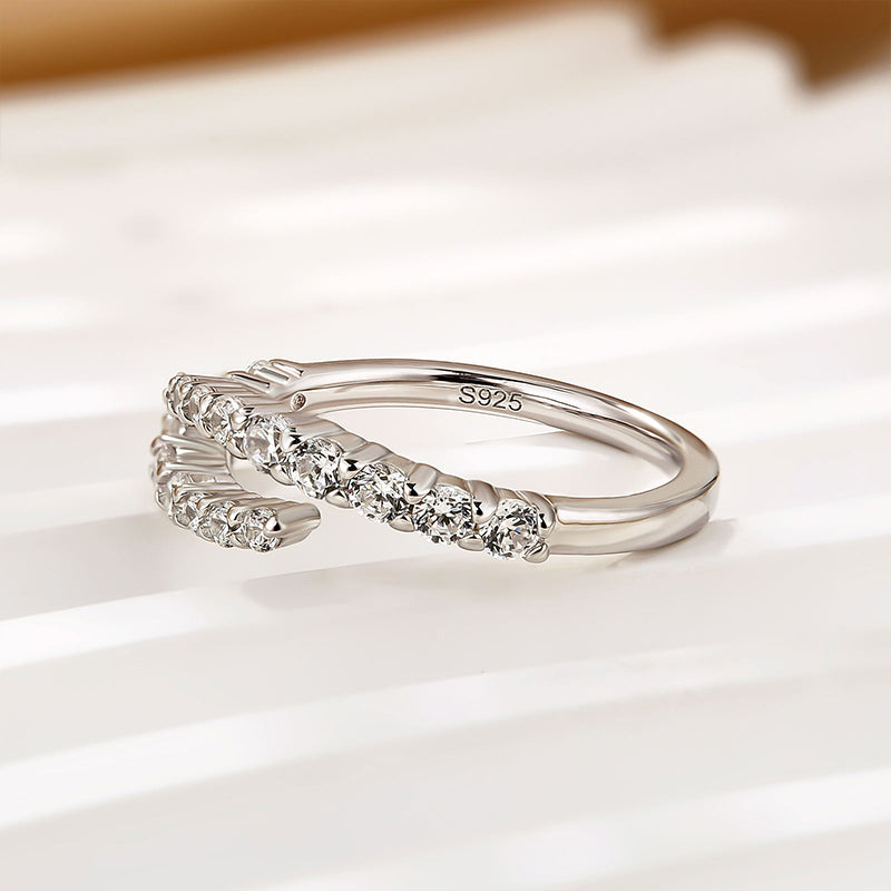 Unique Open Wedding Band Travel Ring In Sterling Silver For Women