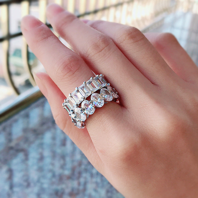 Eternity Sona Simulated Diamond Women's Wedding Band for Gifts