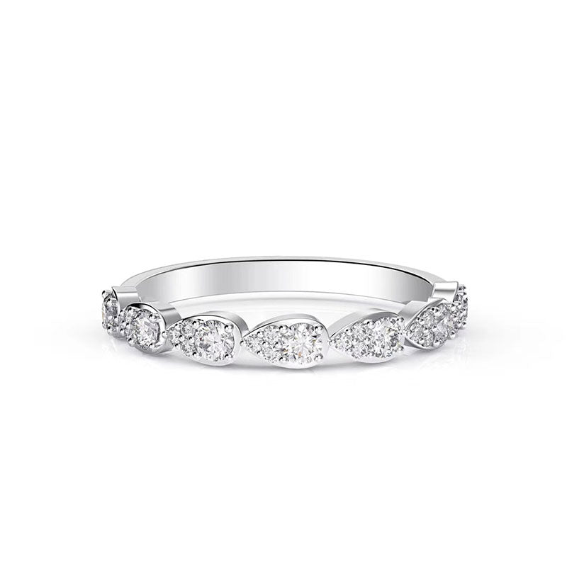 Halo Pear Cut 2.2 Carat Morganite Wedding Ring Set 3 PC In White Gold