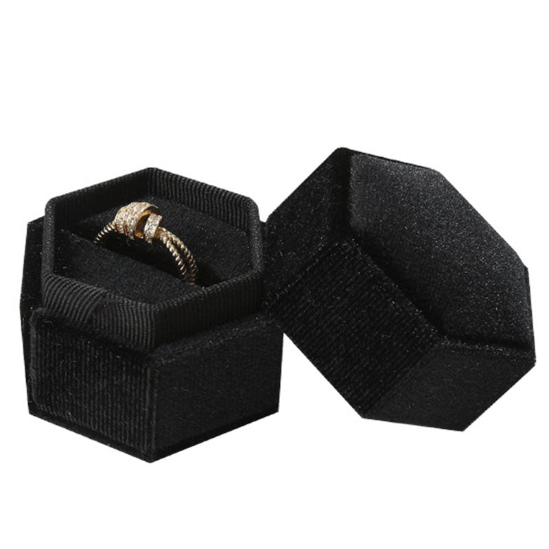Ahabobo Octagonal Velvet Ring Box
