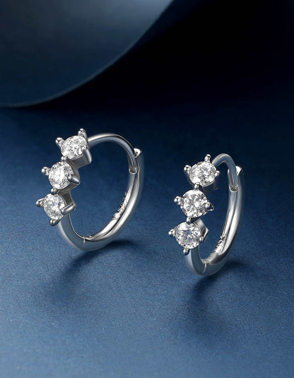 Ahabobo Moissanite Hoop earrings For Women