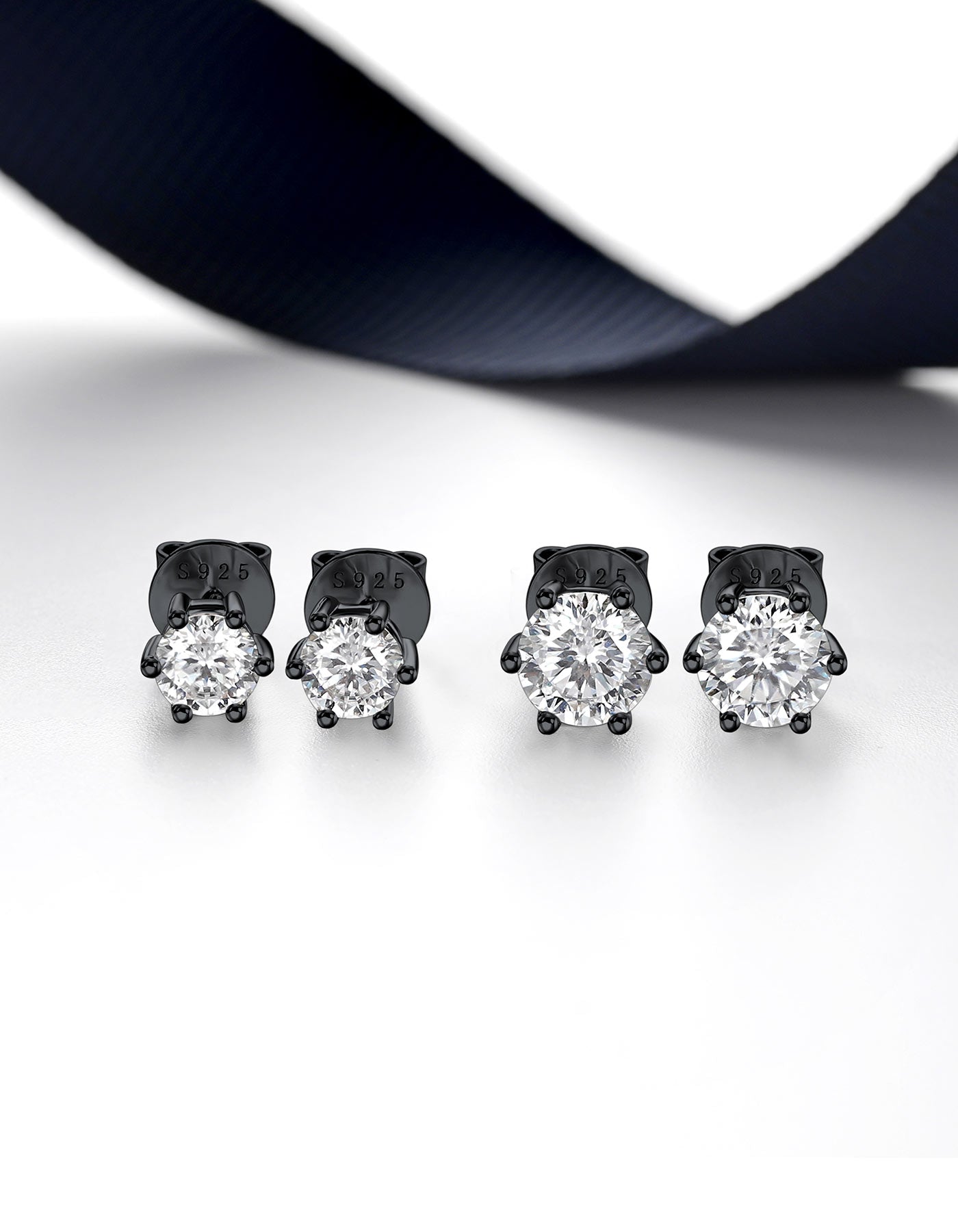 Ahabobo Moissante Stud Earrings 6-Prong Earrings