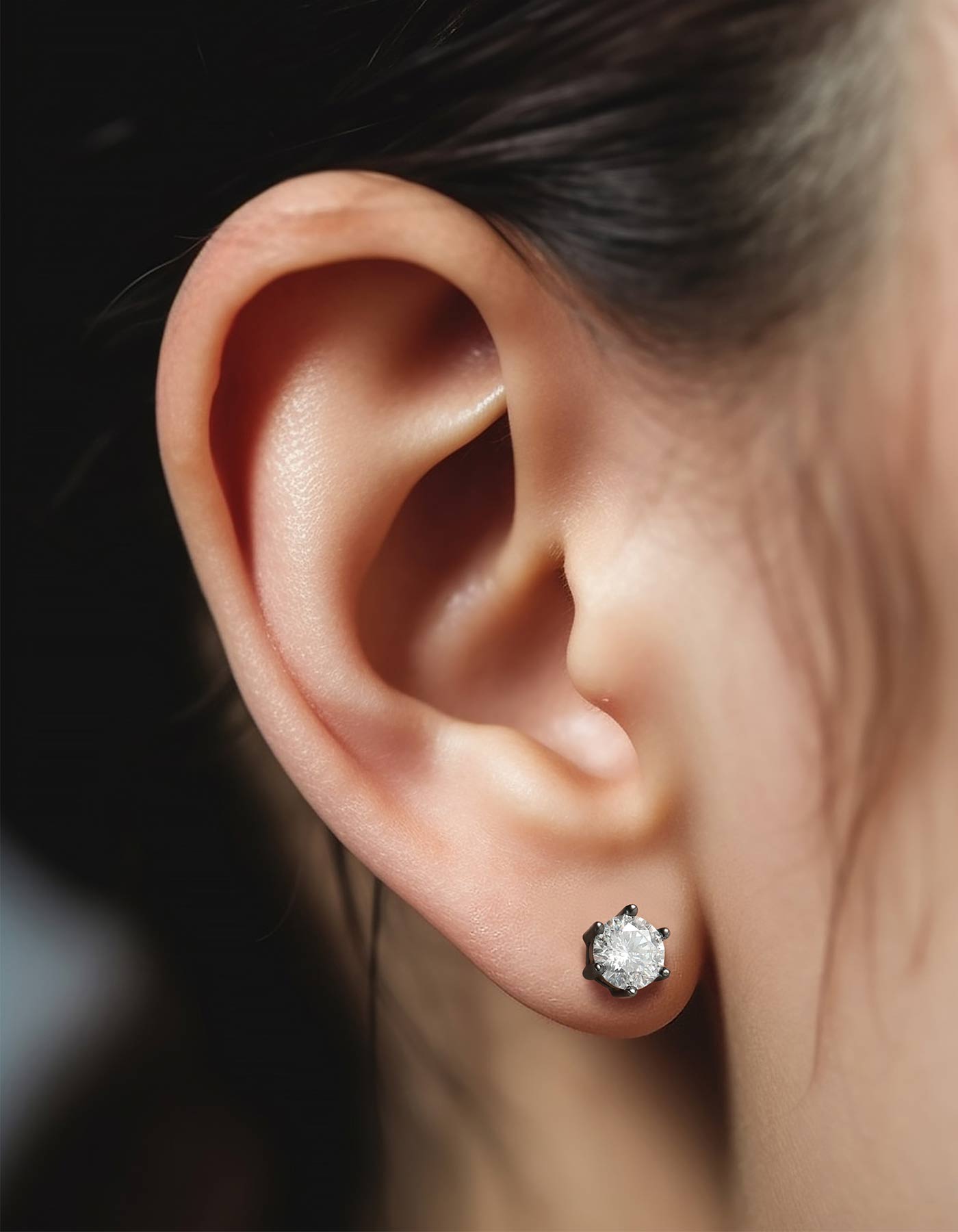 Ahabobo Moissante Stud Earrings 6-Prong Earrings