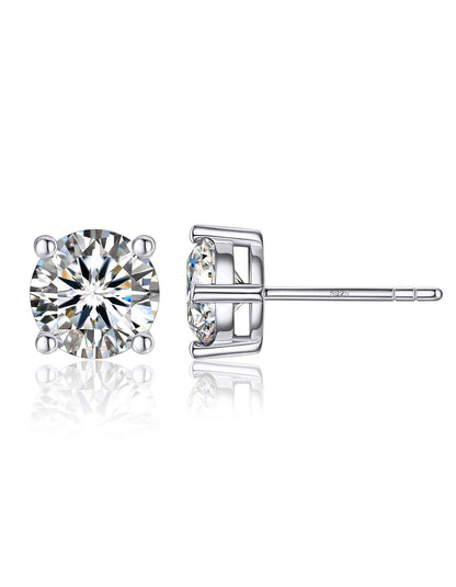 Ahabobo Moissanite Brilliant Stud Earrings for Women