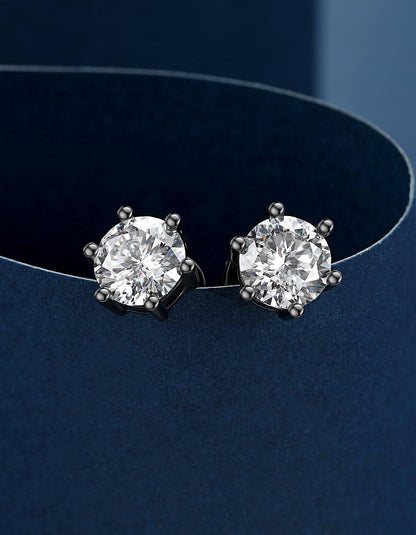Ahabobo Moissante Stud Earrings 6-Prong Earrings