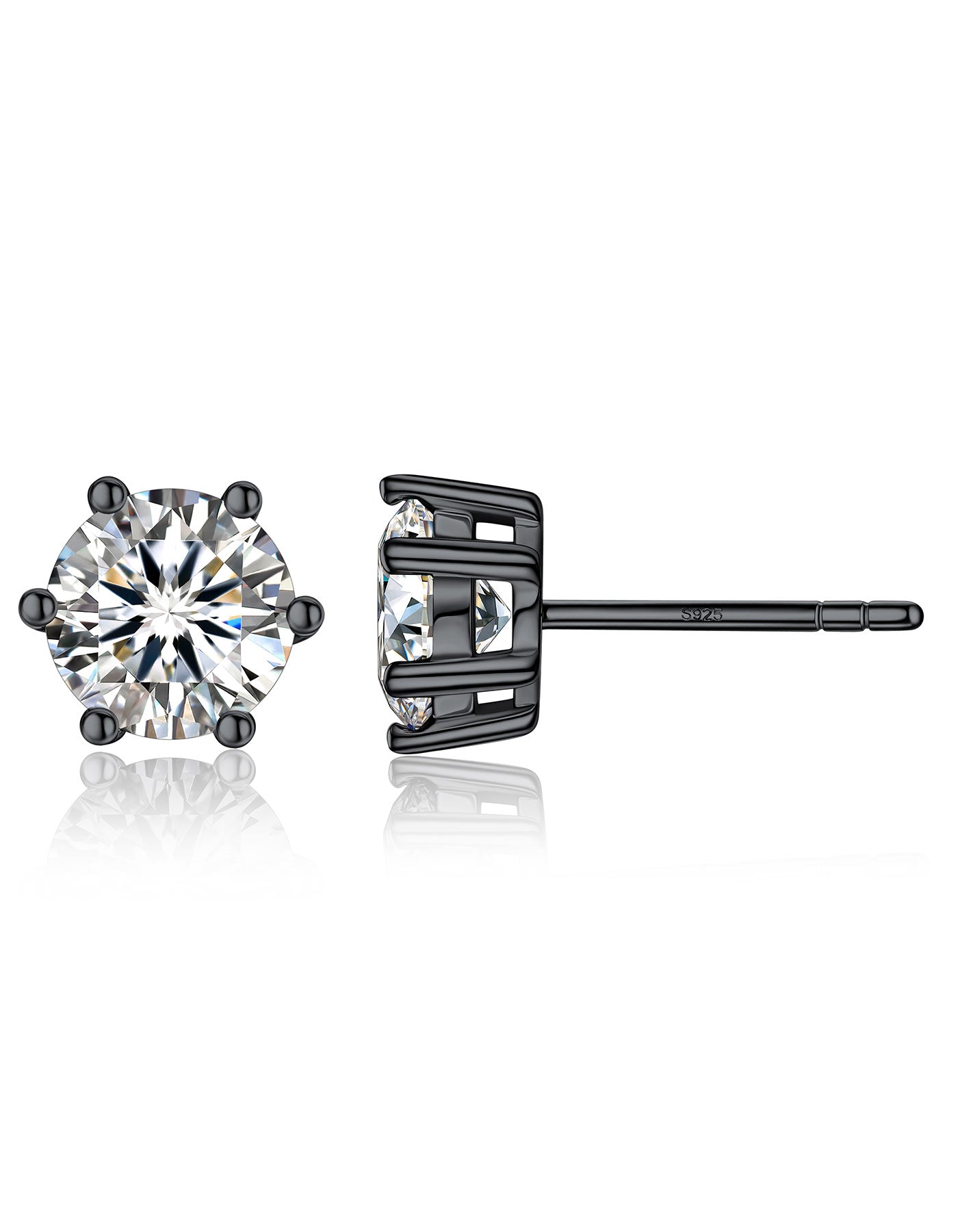 Ahabobo Moissante Stud Earrings 6-Prong Earrings