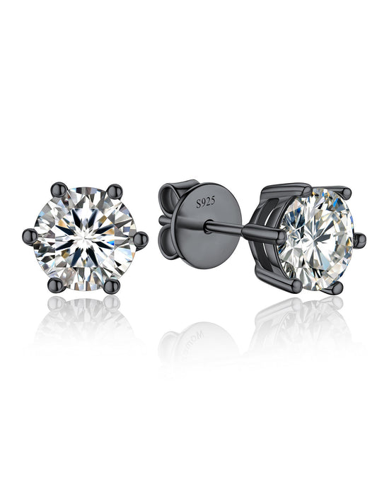 Ahabobo Moissante Stud Earrings 6-Prong Earrings