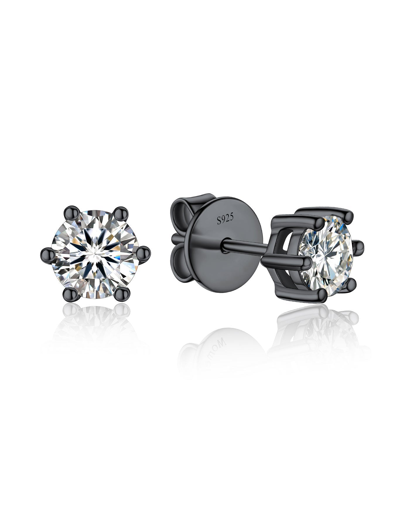 Ahabobo Moissante Stud Earrings 6-Prong Earrings