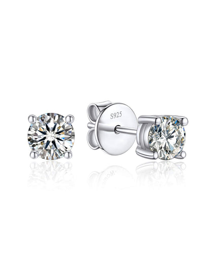 Ahabobo Moissanite Brilliant Stud Earrings for Women